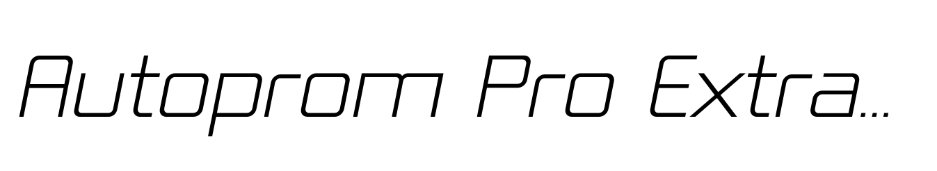 Autoprom Pro Extra Light Italic